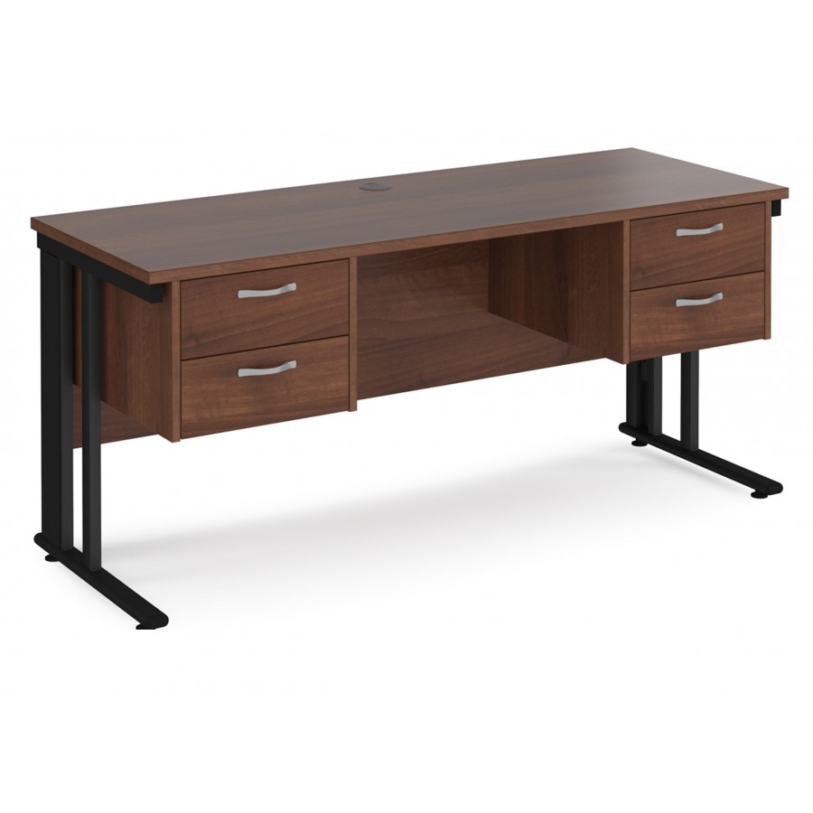 Maestro Cable Managed Desk With Twin Pedestals